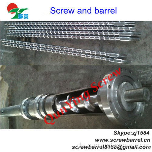 Bimetall Screw Barrel Extruder Single Extrusion Screw Barrel für Pp/pe